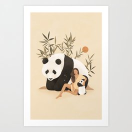 Spirit Animal Guide Panda Art Print