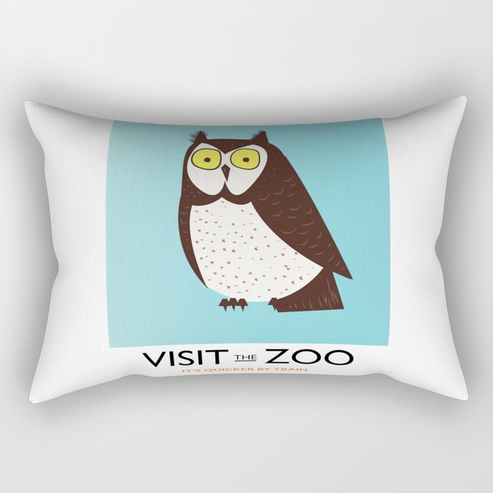 visit the zoo owl Rectangular Pillow