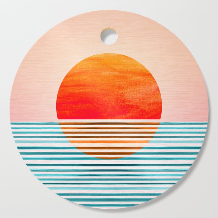 Minimalist Sunset III / Abstract Landscape Cutting Board