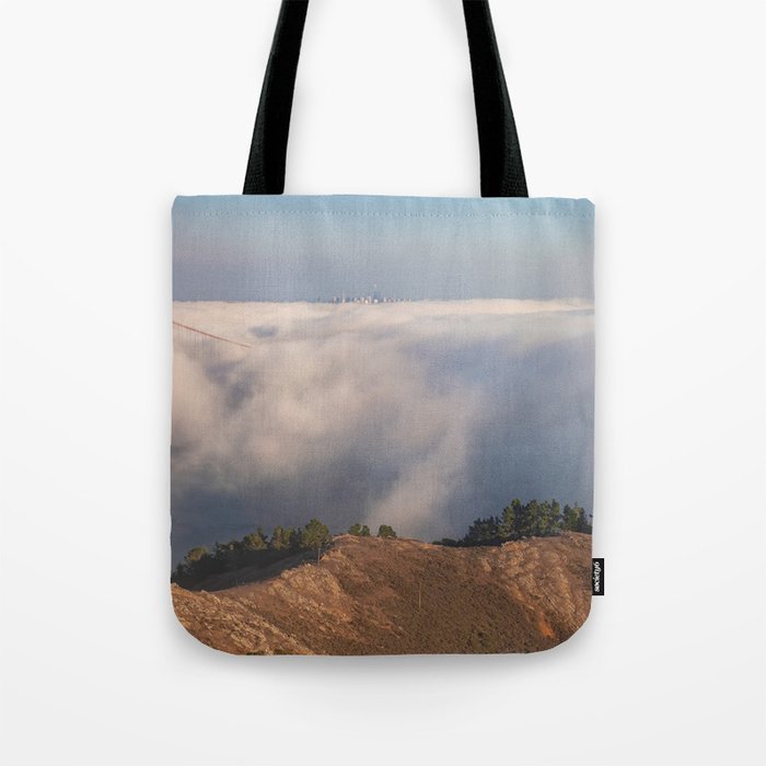 Fog Over The Bay Tote Bag