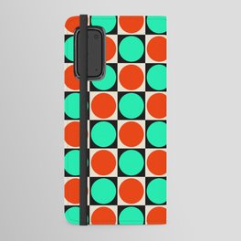Colorful Dotted Checkered Retro Polka Dot Checkerboard Checked Dots Pattern Android Wallet Case