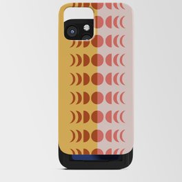 Moon Phases 29 in Feminine Coral Gold Pink iPhone Card Case