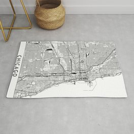 Chicago Map Area & Throw Rug