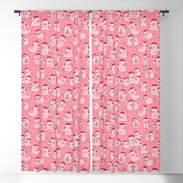 Christmas Pigs In Santa Hats Blackout Curtain