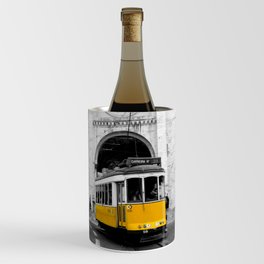 Lisbon Yellow Tram Photograph, Lisboa Art, Lisbon Print, Tram of Lisbon Photo, Portugal Decor Wine Chiller