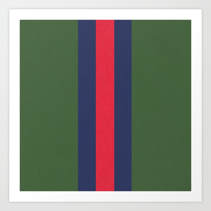 green, blue & red Art Print