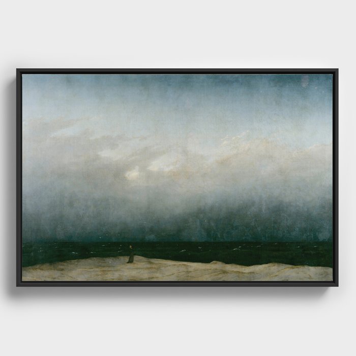 Caspar David Friedrich - The Monk by the Sea Framed Canvas
