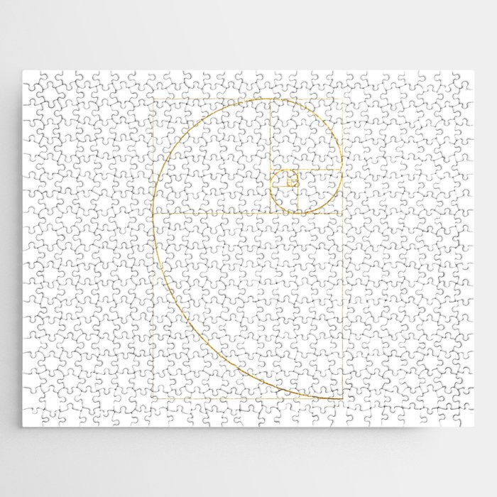 Golden Ratio Sacred Fibonacci Spiral Jigsaw Puzzle