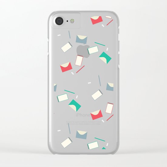 Stationery pattern Clear iPhone Case