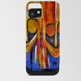 Two African Masquerade Masked Faces iPhone Card Case