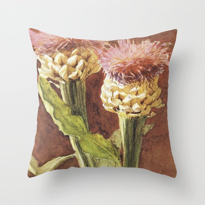 Thistle (ca.1870–1872) by John Singer Sargent Throw Pillow