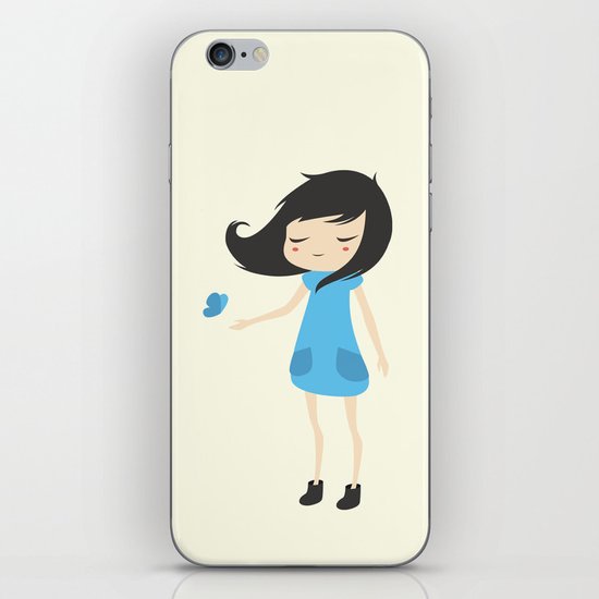 Girl and a Butterfly 2 iPhone & iPod Skin