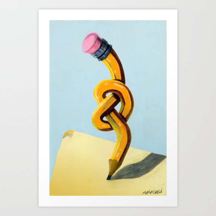 The knot on the pencil Art Print