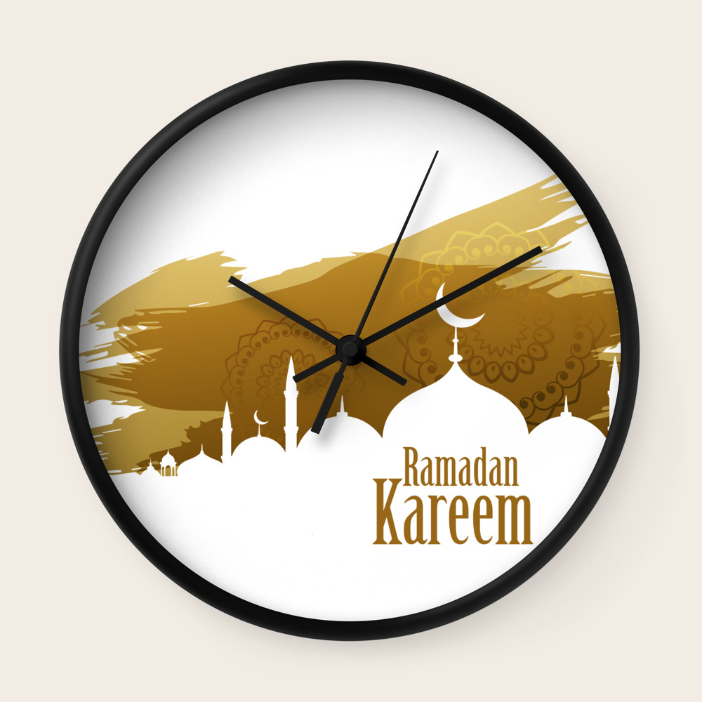 Ramadan Kareem Design For Kids Eid Mubarak Banner Product Wall Clock By Zippythread Society6