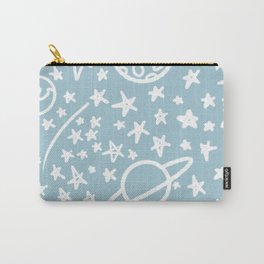 Blue and White Galaxy Carry-All Pouch