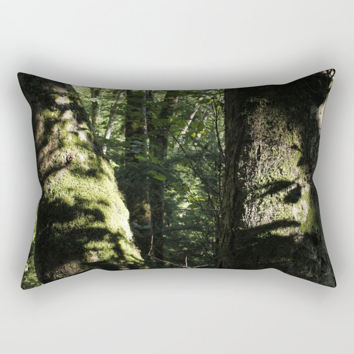 Between Two Trees Rectangular Pillow