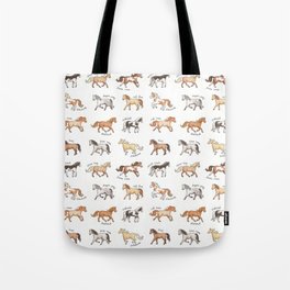 Horses - different colours and markings illustration Tote Bag