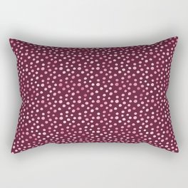 Pink Burgundy Spots Pattern Rectangular Pillow