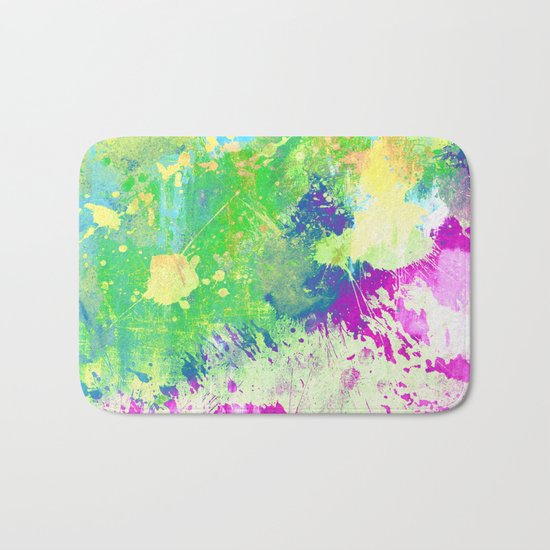 Love Colour (Abstract, colourful painting) Bath Mat