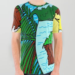 Cocktail Island All Over Graphic Tee