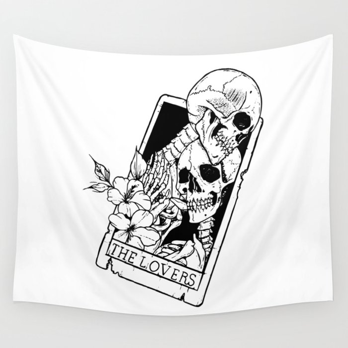 The lovers skeleton tapestry sales