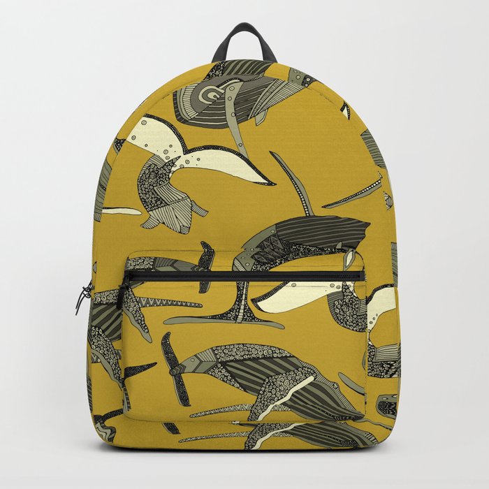 just whales yellow Backpack