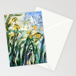 Claude Monet Yellow Irises and Malva Stationery Card