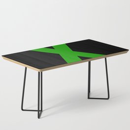 Letter X (Green & Black) Coffee Table