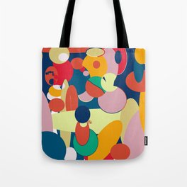 Cheerful Composition of Colored Circles Tote Bag