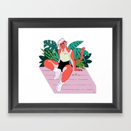 Big Buff Cat Girlfriend Framed Art Print