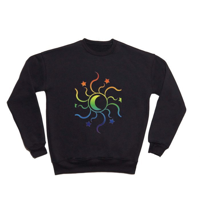 Sun, moon, stars and rainbow Crewneck Sweatshirt