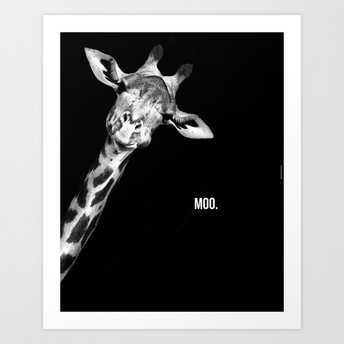 Funny Giraffe  Art Print