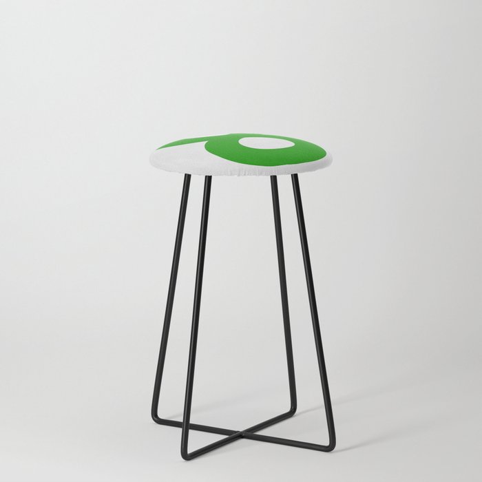 Number 8 (Green & White) Counter Stool