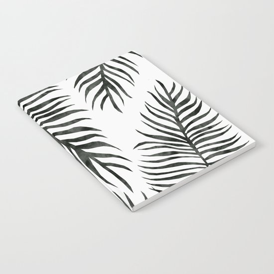 Black Fern Pattern Notebook