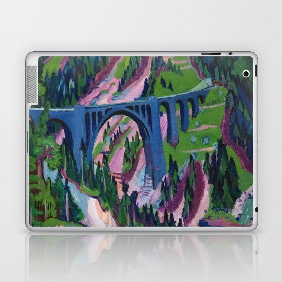 Ernst Ludwig Kirchner - Brücke bei Wiesen Laptop & iPad Skin