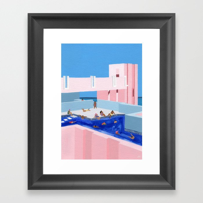 Spain Pool Framed Art Print