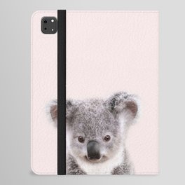 Baby Koala, Art for Kids, Pink Nursery Art, Baby Animals Art Print By Synplus iPad Folio Case