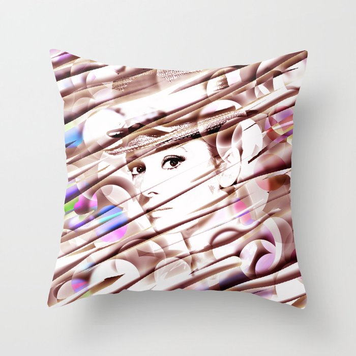 Hollywood Icon - Audrey Throw Pillow