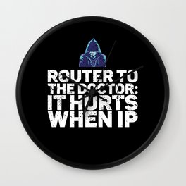 Router To The Doctor It Hurts When IP  Wall Clock