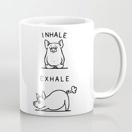 Inhale Exhale Pig Mug