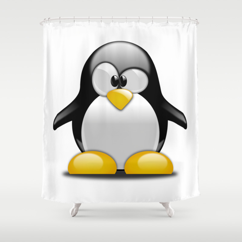 penguin shower curtain