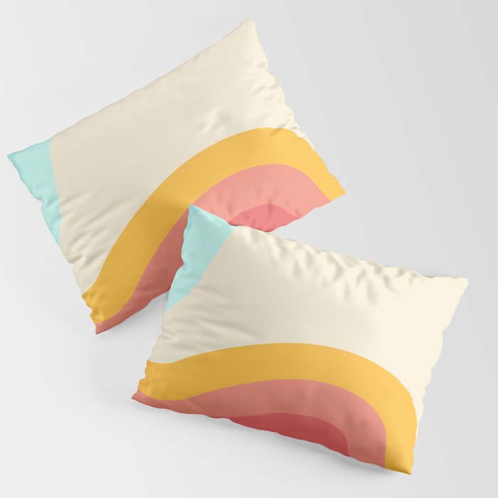 Retro Rainbow Swirls Pillow Sham