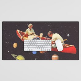 Big Bang Generation - A romantic boat ride amongst planets & stars in space Desk Mat