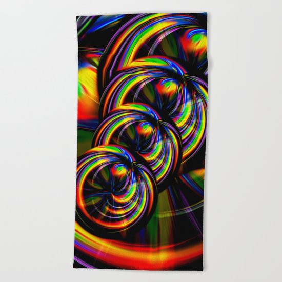 Creations in the color spectrum of the rainbow 3 Beach Towel