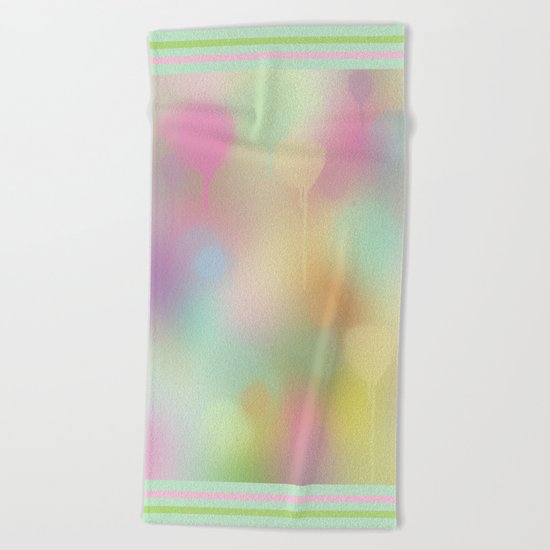 Soft pastel watercolour abstract Beach Towel