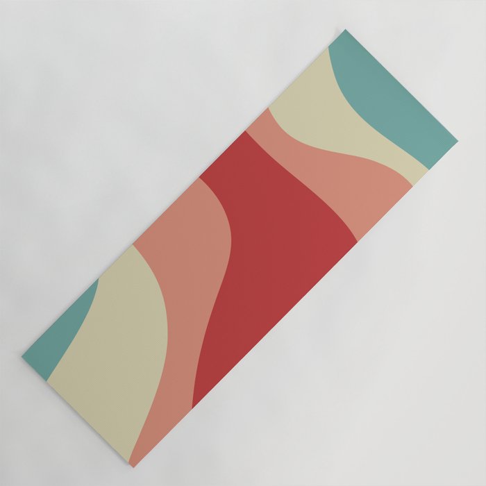 Colorful abstract waves design 2 Yoga Mat