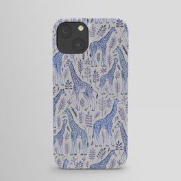 Blue Giraffe Pattern iPhone Case