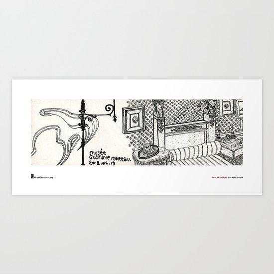 Fleur de Kookyse, "Musée Gustave Moreau" Art Print