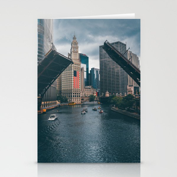 Chicago River Bridge Lifts Stationery Cards