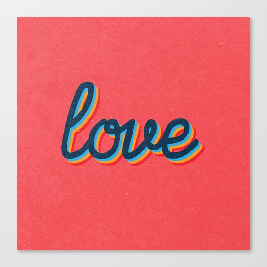 Love - pink version Canvas Print